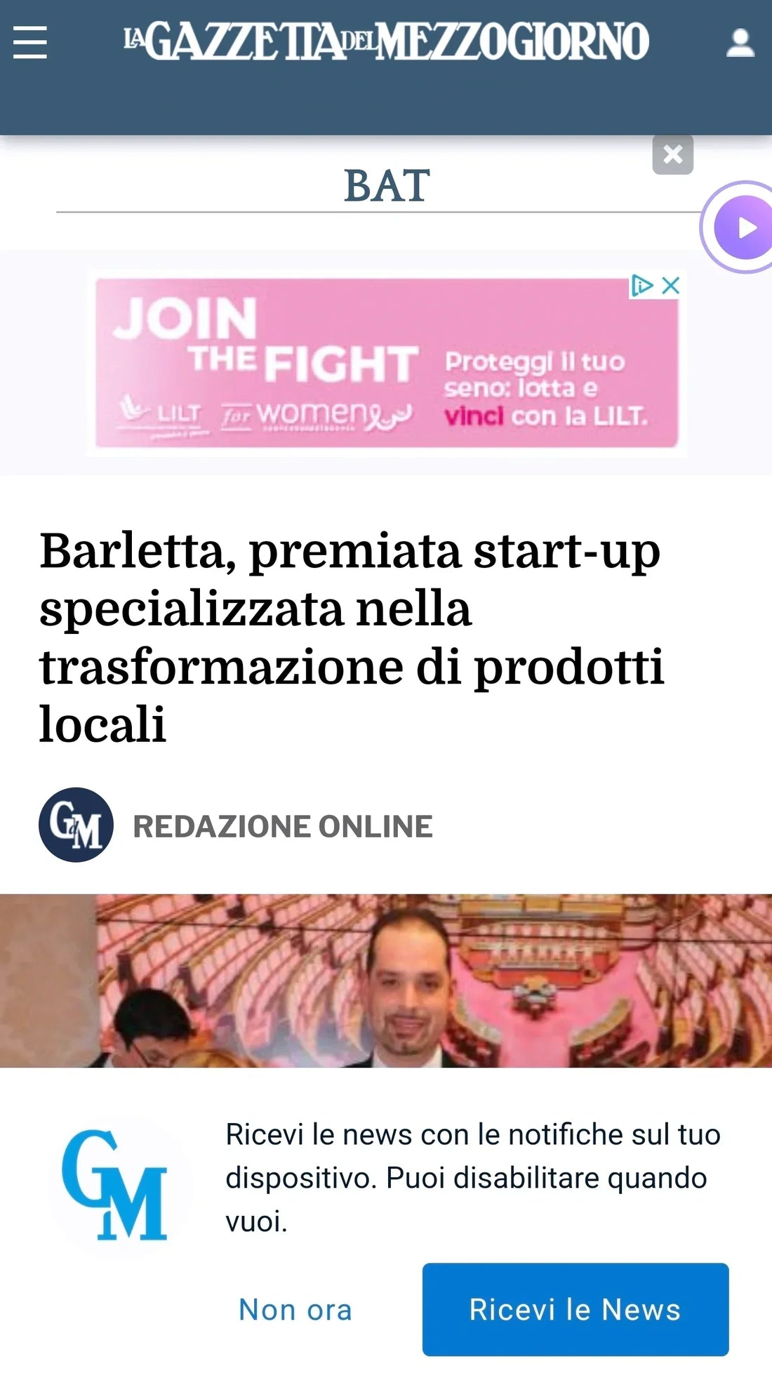 Barletta Premiata: Il Riconoscimento alla Nostra Start-Up e la Valorizzazione dei Prodotti Locali