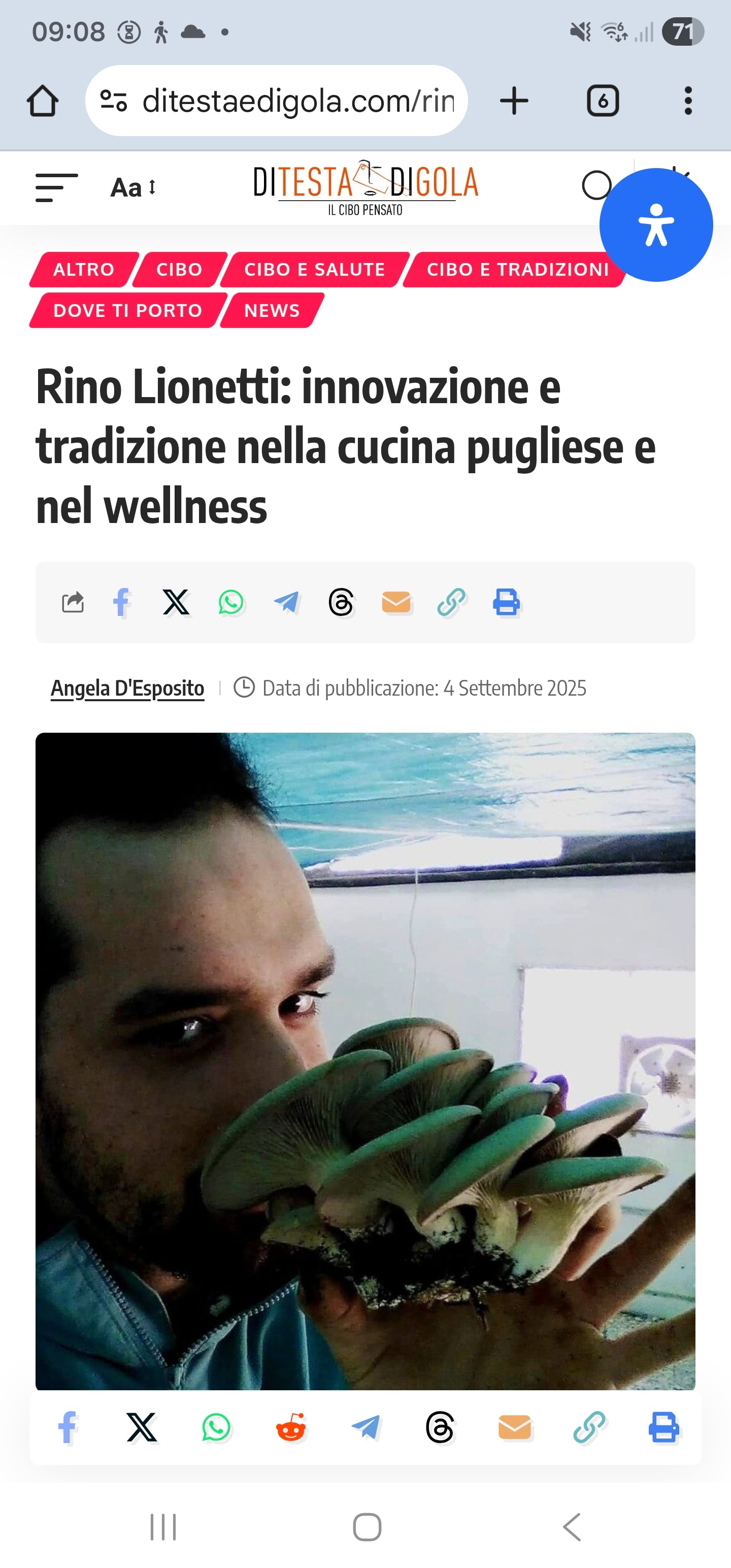 Rino Lionetti intervista Ditesta Digola su innovazione e tradizione nella cucina pugliese