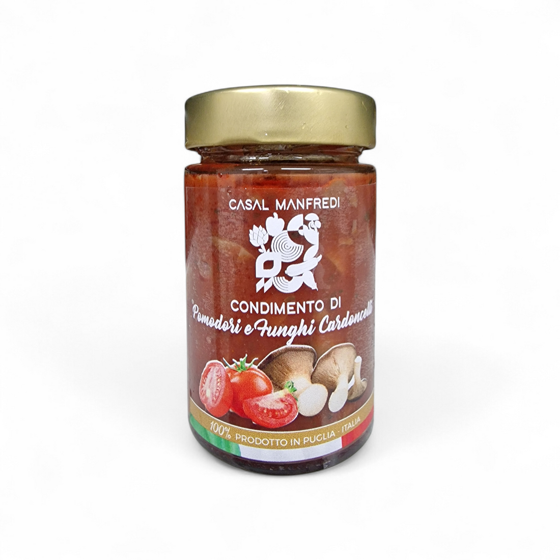 Condimento di pomodori e funghi cardoncelli Casalmanfredi - prodotto pugliese artigianale