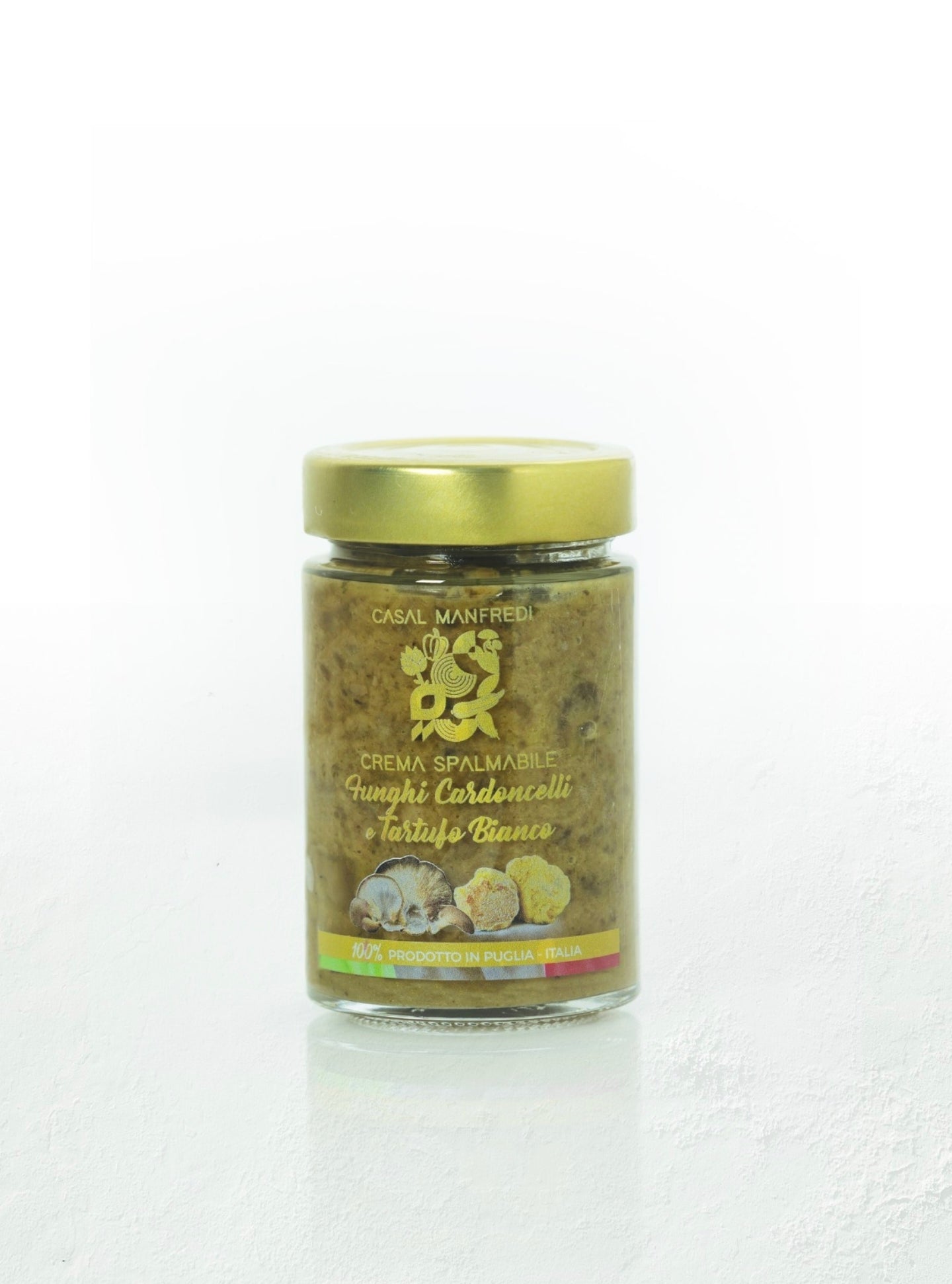 Crema di Funghi Cardoncelli e Tartufo Bianco in Olio Extravergine – Casalmanfredi